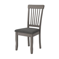 Ora 18 Inch Dining Side Chair, Set of 2, Modern Spindle Backrest, Gray - BM316614