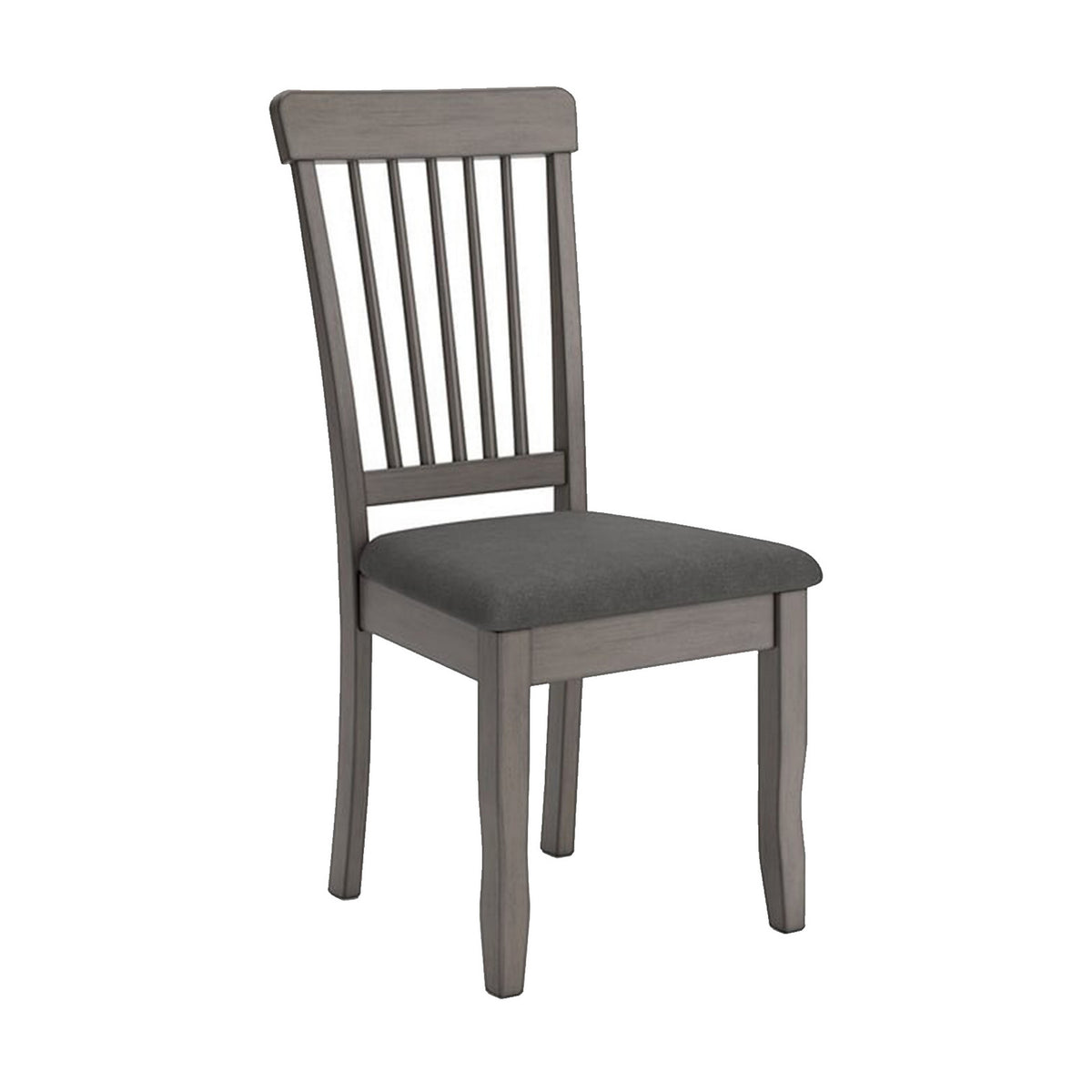 Ora 18 Inch Dining Side Chair, Set of 2, Modern Spindle Backrest, Gray - BM316614