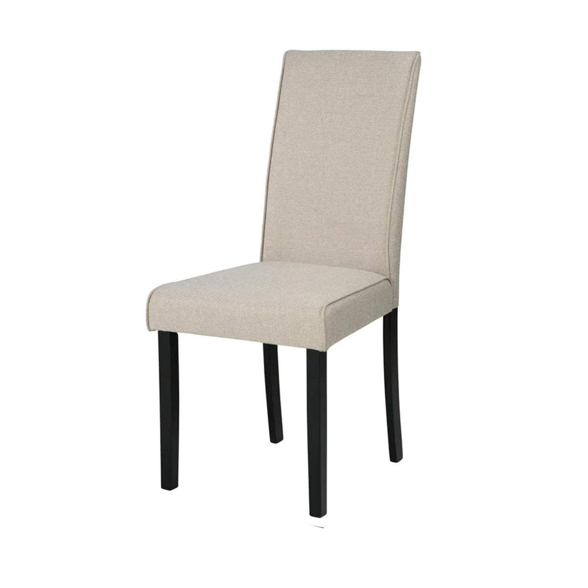 Pim 19 Inch Dining Side Chair, Set of 2, Upholstered, High Backrest, Beige - BM316617