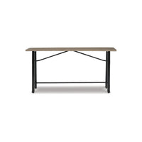 Xin 72 Inch Counter Height Table, Sturdy Metal Hardware, Rich Brown Surface - BM316630