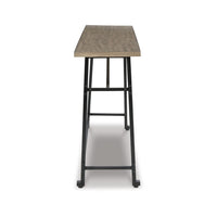 Xin 72 Inch Counter Height Table, Sturdy Metal Hardware, Rich Brown Surface - BM316630