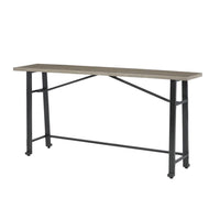 Xin 72 Inch Counter Height Table, Sturdy Metal Hardware, Rich Brown Surface - BM316630