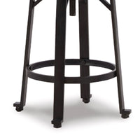 Xin 22-27 Inch Barstool, Set of 2, Adjustable Height, Light Brown, Black - BM316631