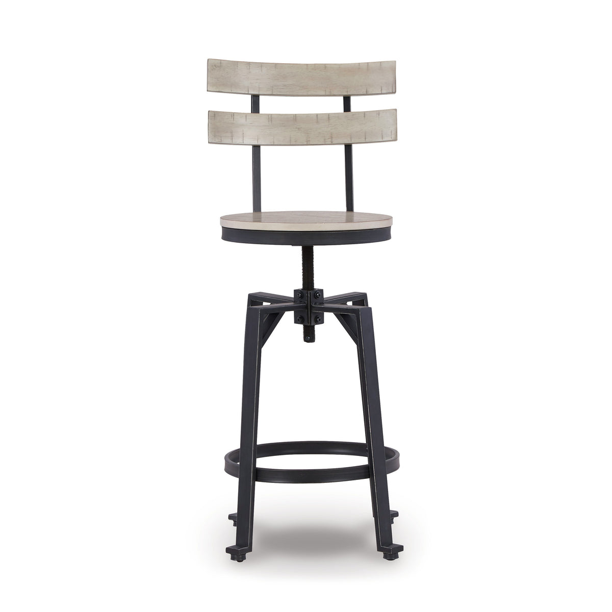 Xin 24-28 Inch Barstool Chair, Set of 2, Adjustable Height, Brown, Black - BM316632