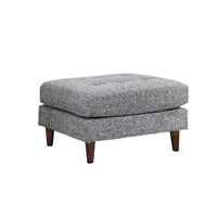 Ryle 104 Inch Sectional Sofa with Chaise and Ottoman, 2 Pillows, Gray Woven - BM316652