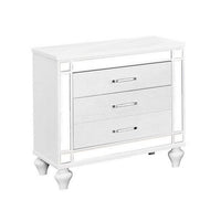 Lio 4pc Queen Bedroom Set with Nightstand, Dresser, LED Mirror, White - BM316663