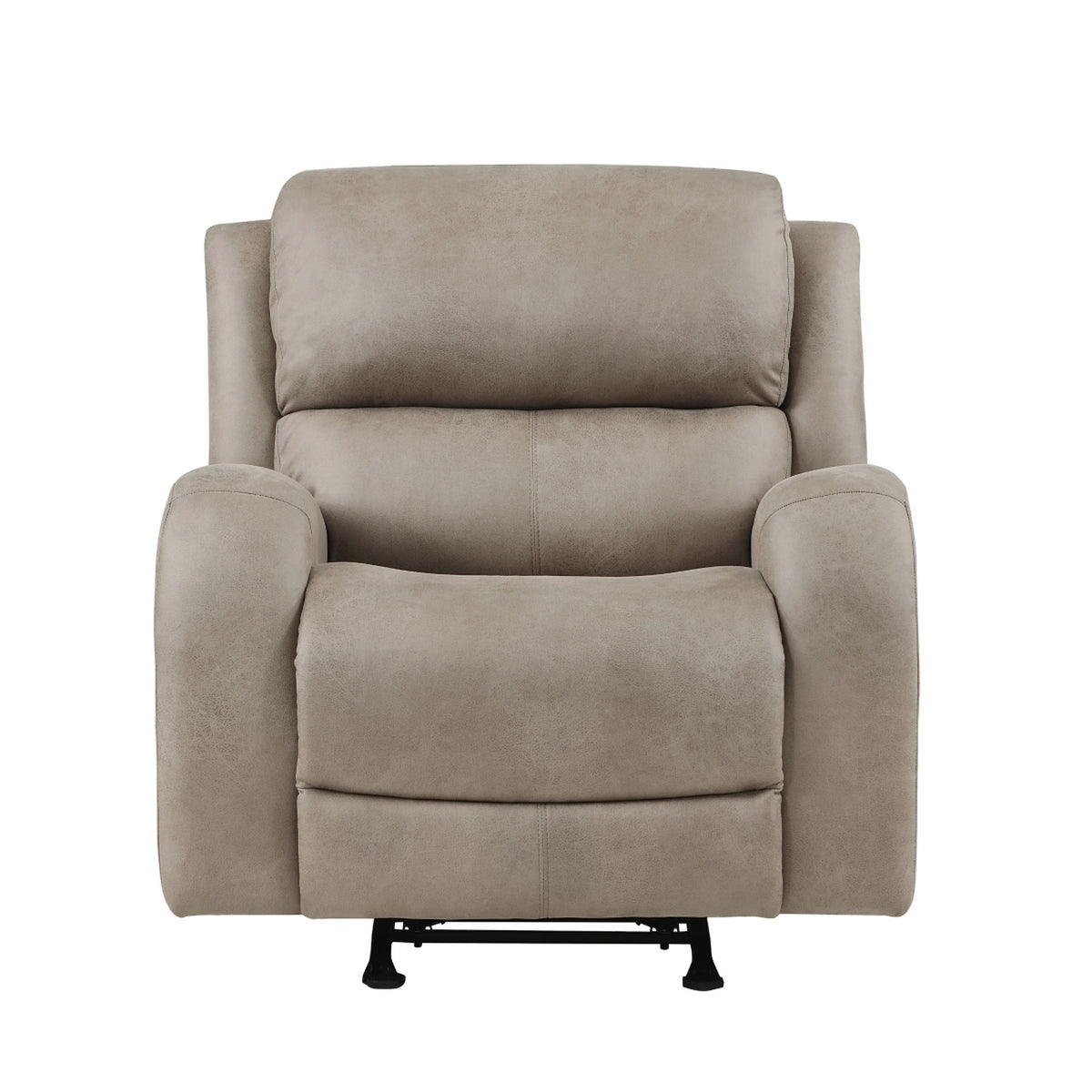 Patsy 38 Inch Manual Recliner Rocker Chair, Brown Microfiber, Tufted Back - BM316721