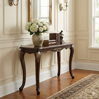 Croy 52 Inch Sofa Table, Classic Cabriole Legs, Cherry Brown - BM316734