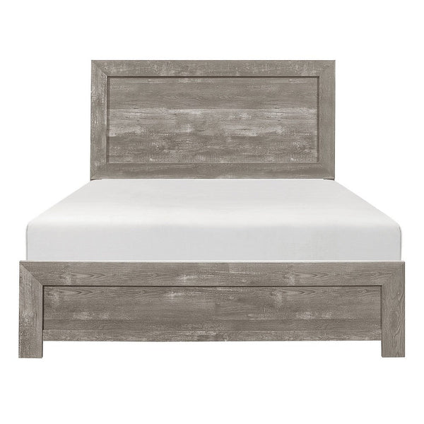 Eby Full Size Bed, Rustic Farmhouse Style, Gray Finish Wood Veneer - BM316812