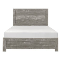 Eby California King Bed, Rustic Farmhouse Style, Gray Finish Wood Veneer - BM316813