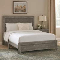 Eby California King Bed, Rustic Farmhouse Style, Gray Finish Wood Veneer - BM316813