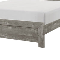 Eby Twin Size Bed, Rustic Farmhouse Style, Gray Finish Wood Veneer - BM316815