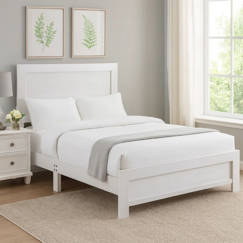 Eby California King Bed, Rustic Farmhouse Style, White Finish Wood Veneer - BM316817