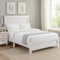 Eby California King Bed, Rustic Farmhouse Style, White Finish Wood Veneer - BM316817