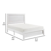 Eby Twin Size Bed, Rustic Farmhouse Style, White Finish Wood Veneer - BM316819