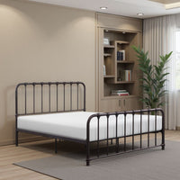 Ethan Twin Size Metal Bed, Bronze Spindle Design, Heavy Duty Slat Support - BM316826