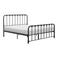 Ethan Twin Size Metal Bed, Bronze Spindle Design, Heavy Duty Slat Support - BM316826