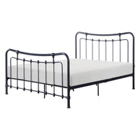 Engel Full Size Bed, Metal Spindle Frame in Gray Finish, Traditional Style - BM316829