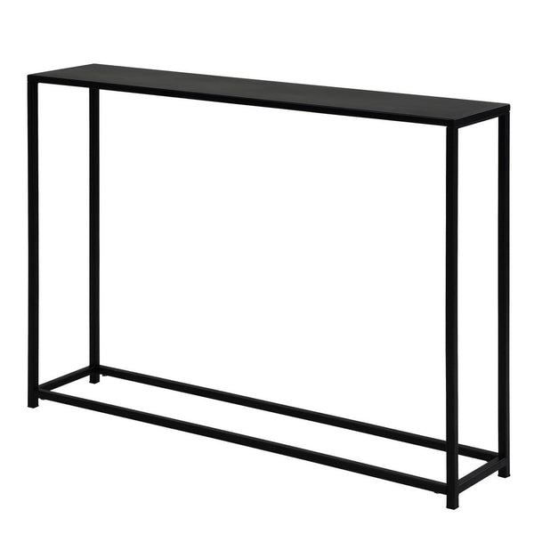 Eme 38 Inch Console Sofa Table, Rectangular Top, Modern Black Metal Frame - BM317075