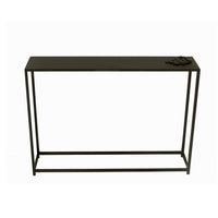 Eme 38 Inch Console Sofa Table, Rectangular Top, Modern Black Metal Frame - BM317075