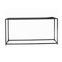 Eme 56 Inch Console Sofa Table, Rectangular Top, Modern Black Metal Frame - BM317076