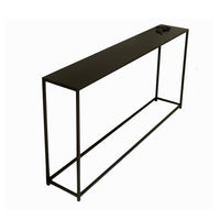 Eme 56 Inch Console Sofa Table, Rectangular Top, Modern Black Metal Frame - BM317076