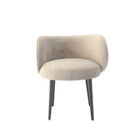 Lala 24 Inch Accent Chair, Modern Cushioned Seat, Curved, Velvet Gray - BM317267