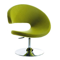 Cid Rory 26 Inch Lounge Chair, Adjustable Height, Green Fabric, Metal, Wood - BM317417