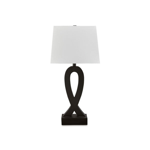 29 Inch Table Lamp Set of 2, Black Sculptural Solid Base, Empire Hardback - BM317498