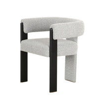 Anta Dining Chair, Curved Modern Art Style, Light Gray Polyester Blend - BM317545