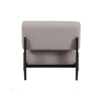 Cid Joy 30 Inch Accent Chair, Low Profile, Light Gray Velvet, Wood Frame - BM317558