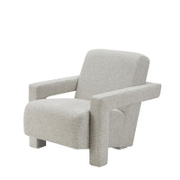 Cid Lily 28 Inch Accent Chair, Light Gray Polyester, Foam Cushions, Wood - BM317595