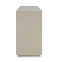 Cid Jorie 39 Inch Nightstand, 3 Drawers, Cream White Wood, Steel Handles - BM317632