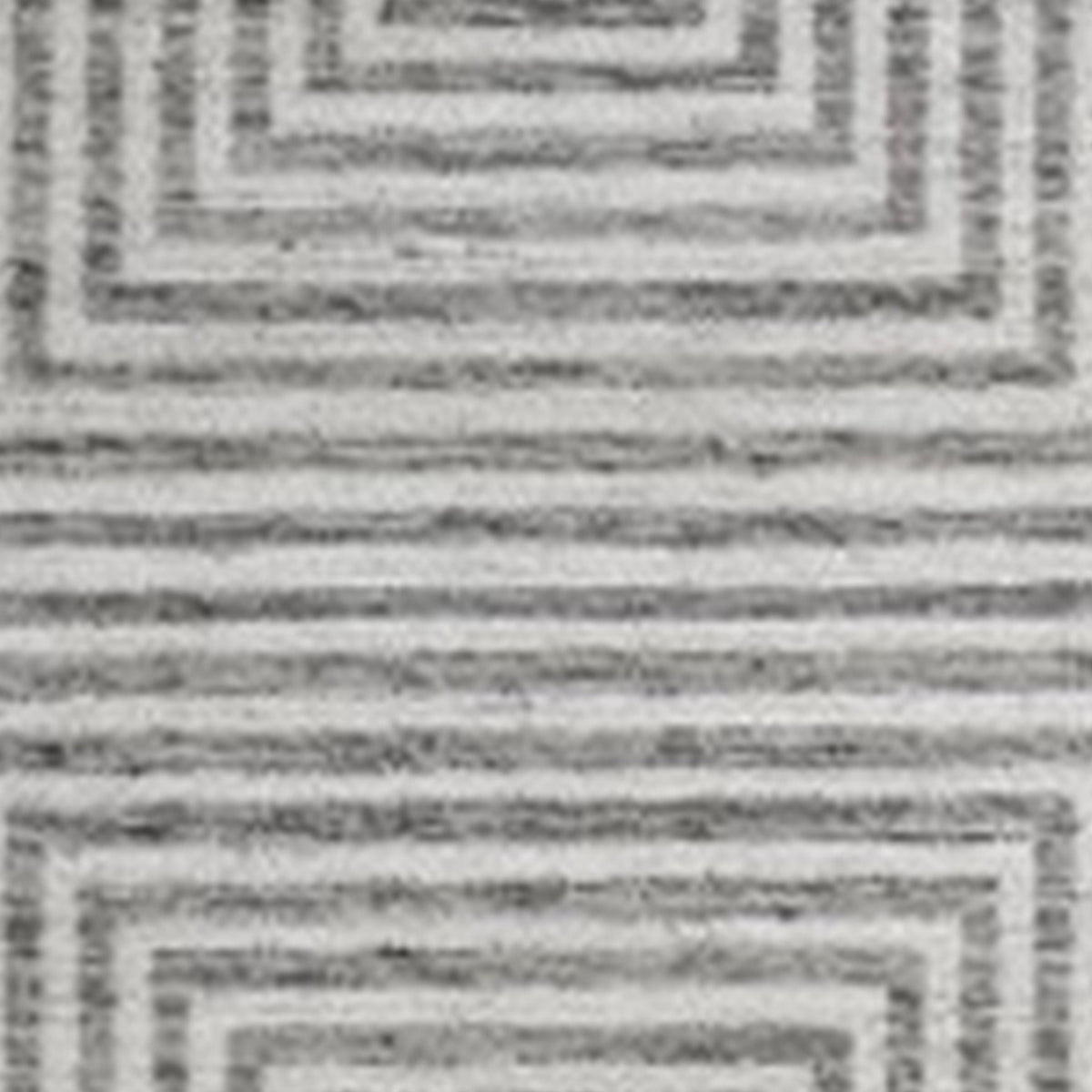 Seni 5 x 7 Medium Area Rug, Geometric Pattern Machine Woven, Black Ivory  - BM318237