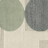 Laen 5 x 7 Medium Area Rug, Hand Tufted Geometric Shapes, Gray Wool  - BM318241