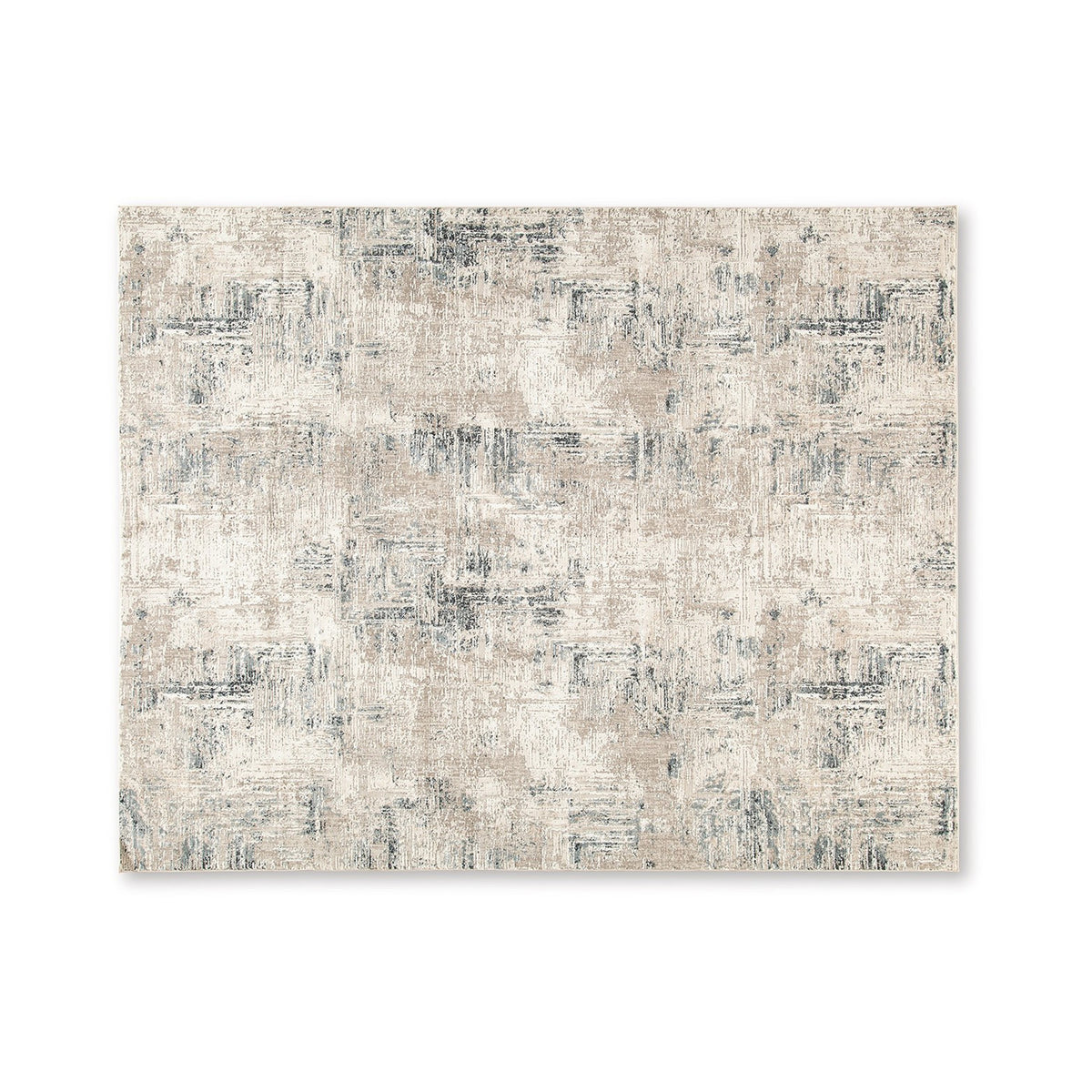 Toer 8 x 10 Large Area Rug, Abstract Impression Art, Machine Woven, Gray  - BM318246