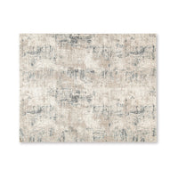 Toer 8 x 10 Large Area Rug, Abstract Impression Art, Machine Woven, Gray  - BM318246