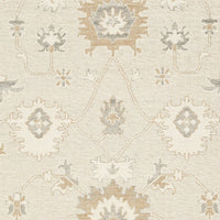 Kia 5 x 7 Medium Area Rug, Handwoven Floral Patterns, Beige Brown Wool  - BM318247