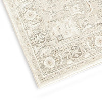 Wei 5 x 7 Medium Area Rug, Persian Inspired Medallion Motif, Beige Gray - BM318250