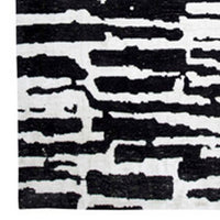 Shaw 8 x 10 Large Area Rug, Modern Abstract Design, Black Ivory Polyester - BM318262