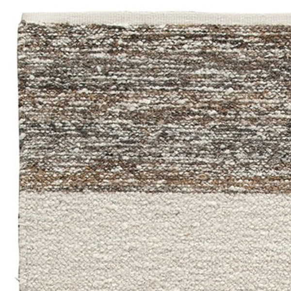 Rusy 5 x 7 Medium Area Rug, Handwoven Classic Stripes, Gray Polyester - BM318263