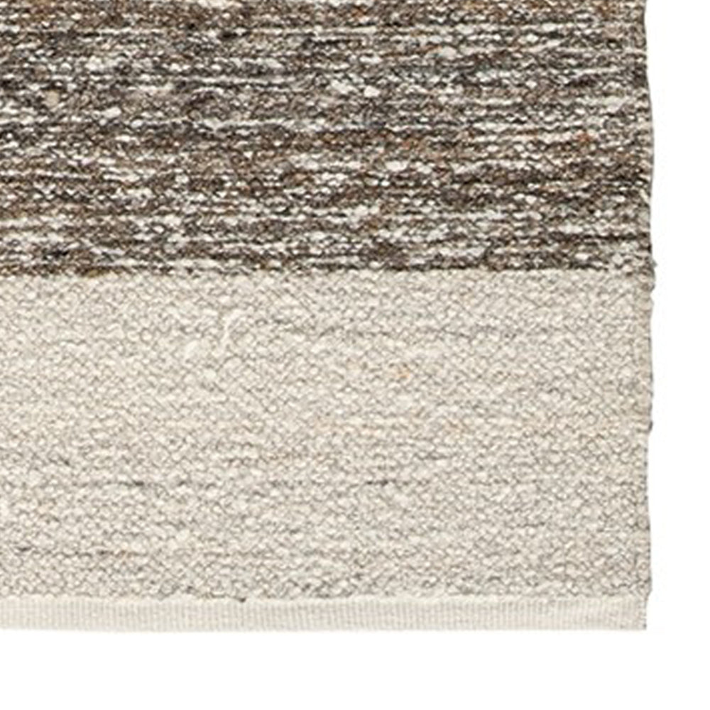 Rusy 5 x 7 Medium Area Rug, Handwoven Classic Stripes, Gray Polyester - BM318263