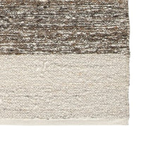 Rusy 5 x 7 Medium Area Rug, Handwoven Classic Stripes, Gray Polyester - BM318263