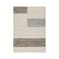 Rusy 5 x 7 Medium Area Rug, Handwoven Classic Stripes, Gray Polyester - BM318263