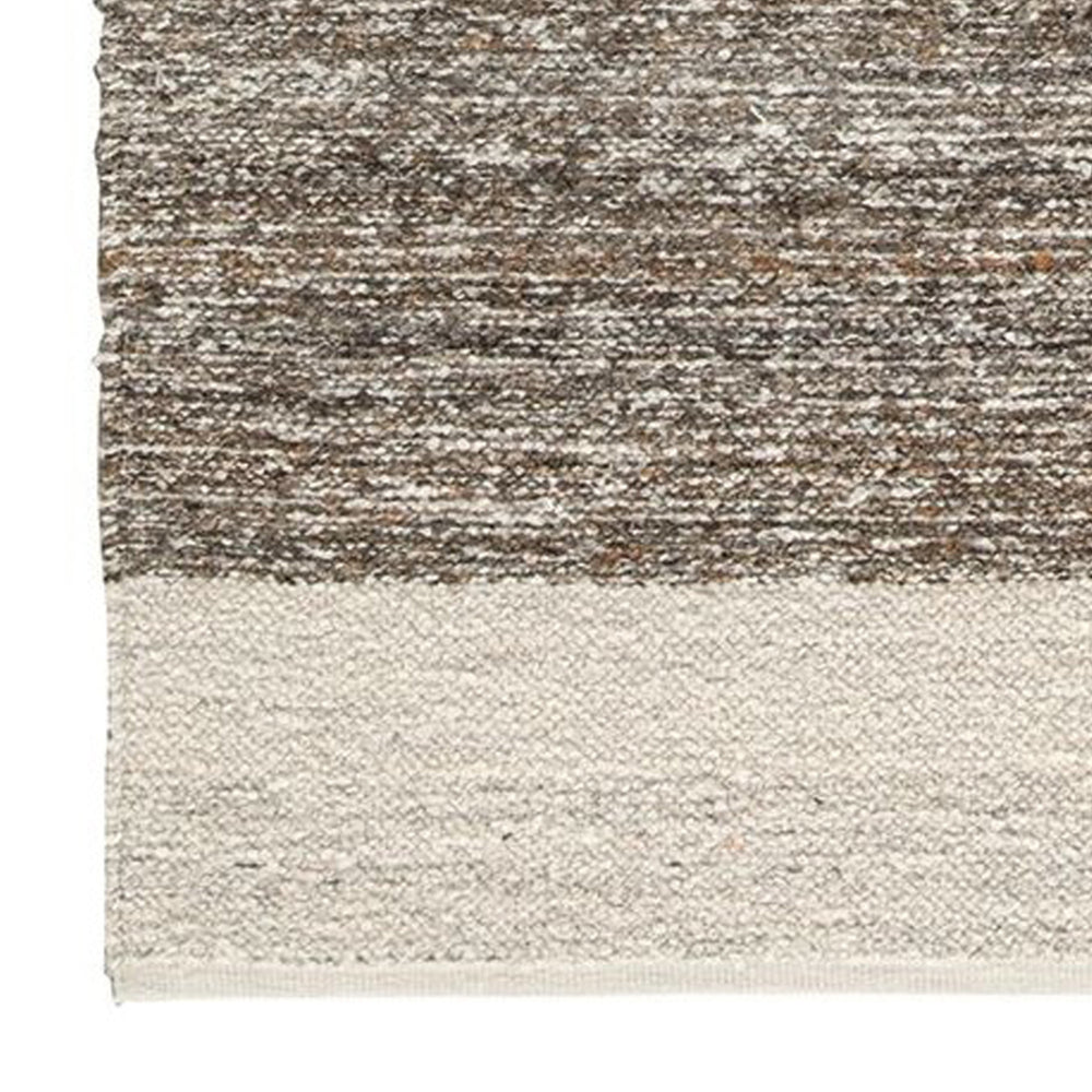 Rusy 8 x 10 Large Area Rug, Handwoven Classic Stripes, Gray Polyester - BM318264