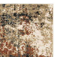 Vila 8 x 10 Large Area Rug, Machine Woven Abstract Design, Brown Black - BM318266