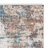 Bea 5 x 7 Medium Area Rug, Machine Woven Abstract Art Style, Brown Blue - BM318268