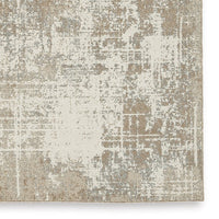 Lae 5 x 7 Medium Area Rug, Machine Woven Abstract Art Design, Brown Gray - BM318269