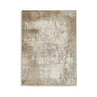 Lae 5 x 7 Medium Area Rug, Machine Woven Abstract Art Design, Brown Gray - BM318269