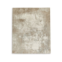 Lae 8 x 10 Large Area Rug, Machine Woven Abstract Art Design, Brown Gray - BM318270